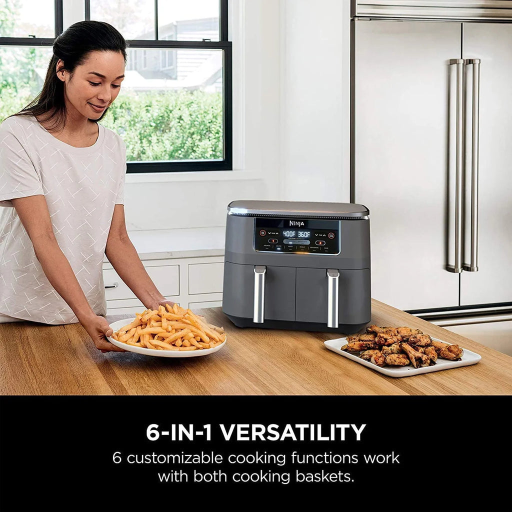 4-in-1 8-Quart 2-Basket Air Fryer D7005