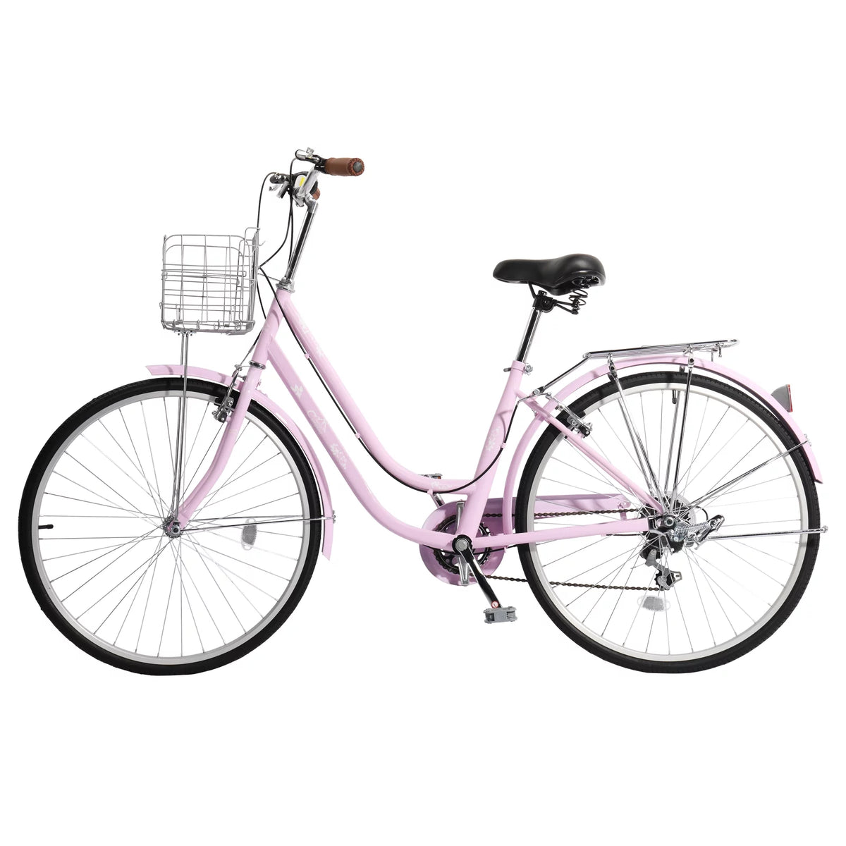 Pink 26in 7 Speed City Bike T900