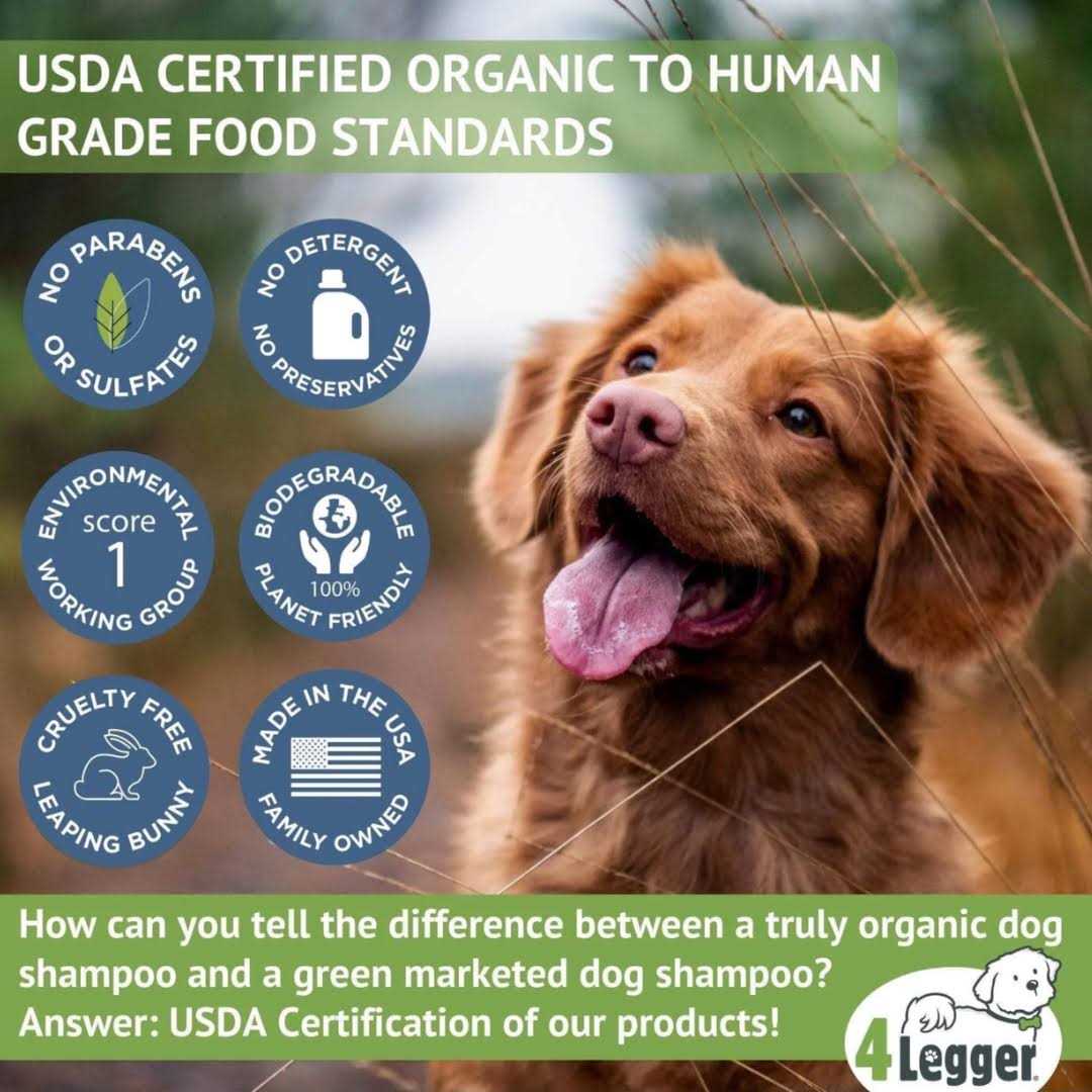 Certified Organic Hypoallergenic Dog Shampoo with Aloe and Lemongrass V3051