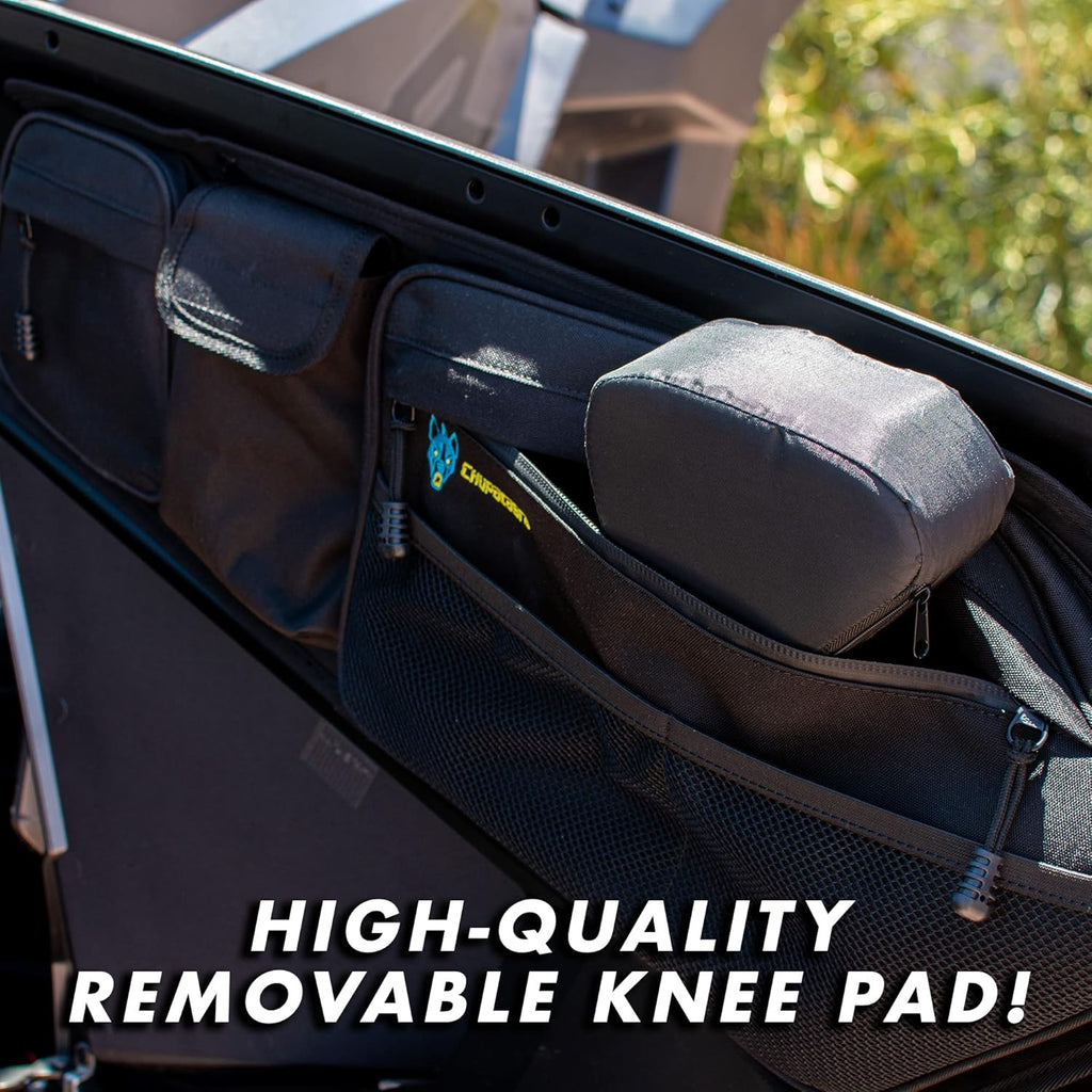 Front Left and Front Right Door Bags with Removable Knee Cushion V850