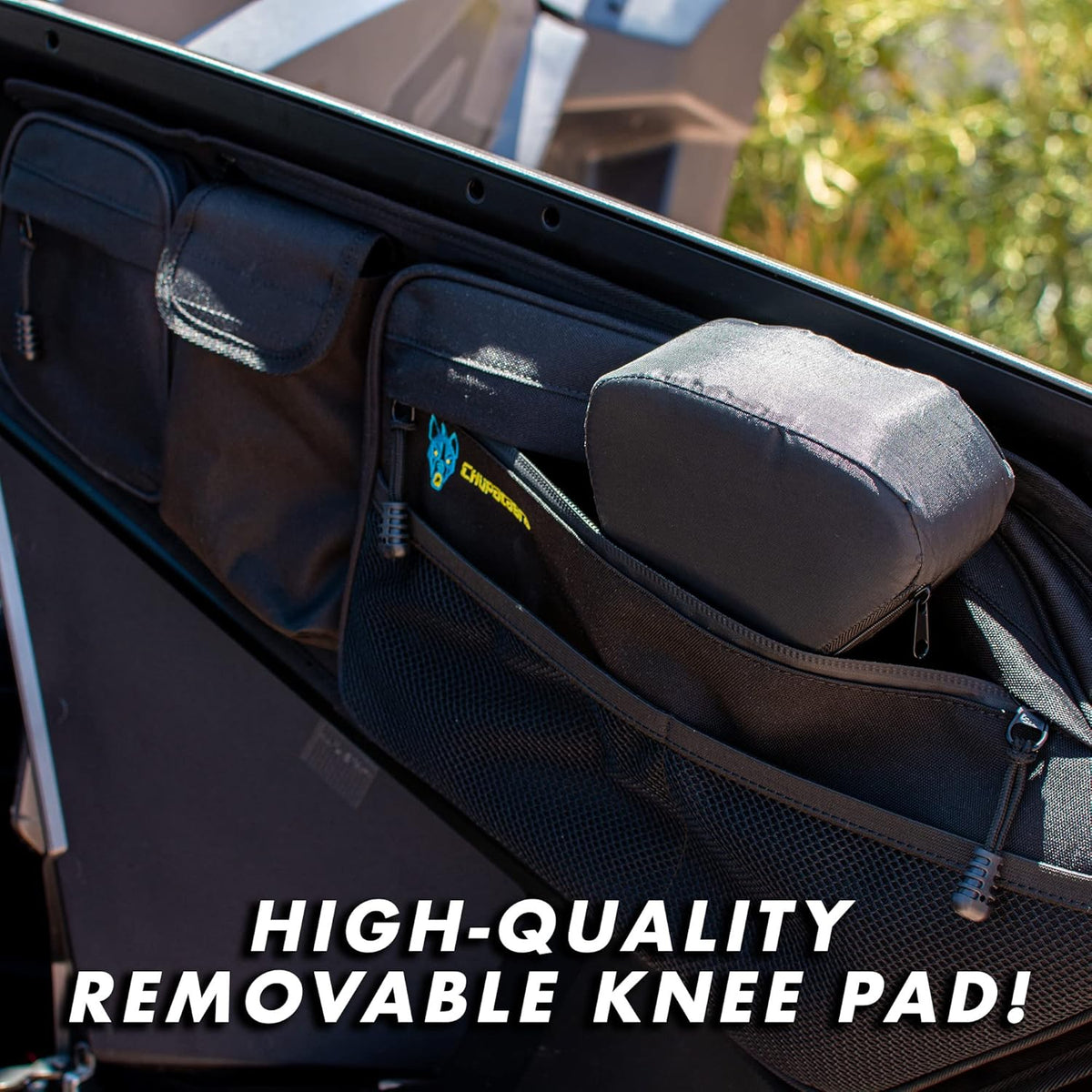 Front Left and Front Right Door Bags with Removable Knee Cushion V850