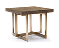Modern Elm & Antique Brass End Table T292