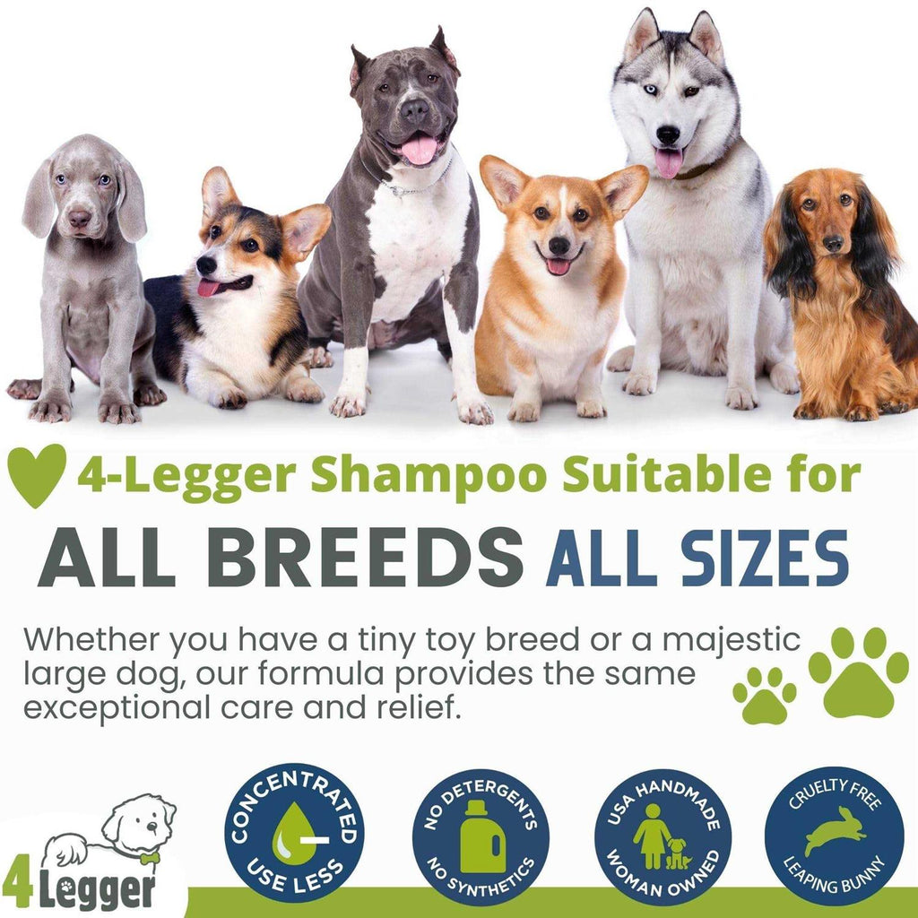 Certified Organic Hypoallergenic Dog Shampoo with Aloe and Lemongrass V3051