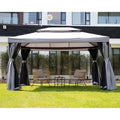 10X13 ft Outdoor Gazebo with Mosquito Netting and Curtains E9488