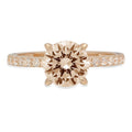 Champagne Simulated Diamond 18k Yellow Gold Ring O9467
