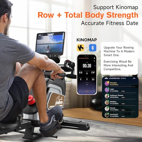 Magnetic Rowing Machine 360 LB Weight Capacity Folding Rower with Tablet Holder I87855
