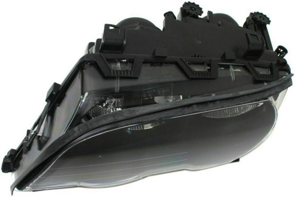 2002-2006 BMW 325i Headlight Assembly Driver Side Black Housing J9728