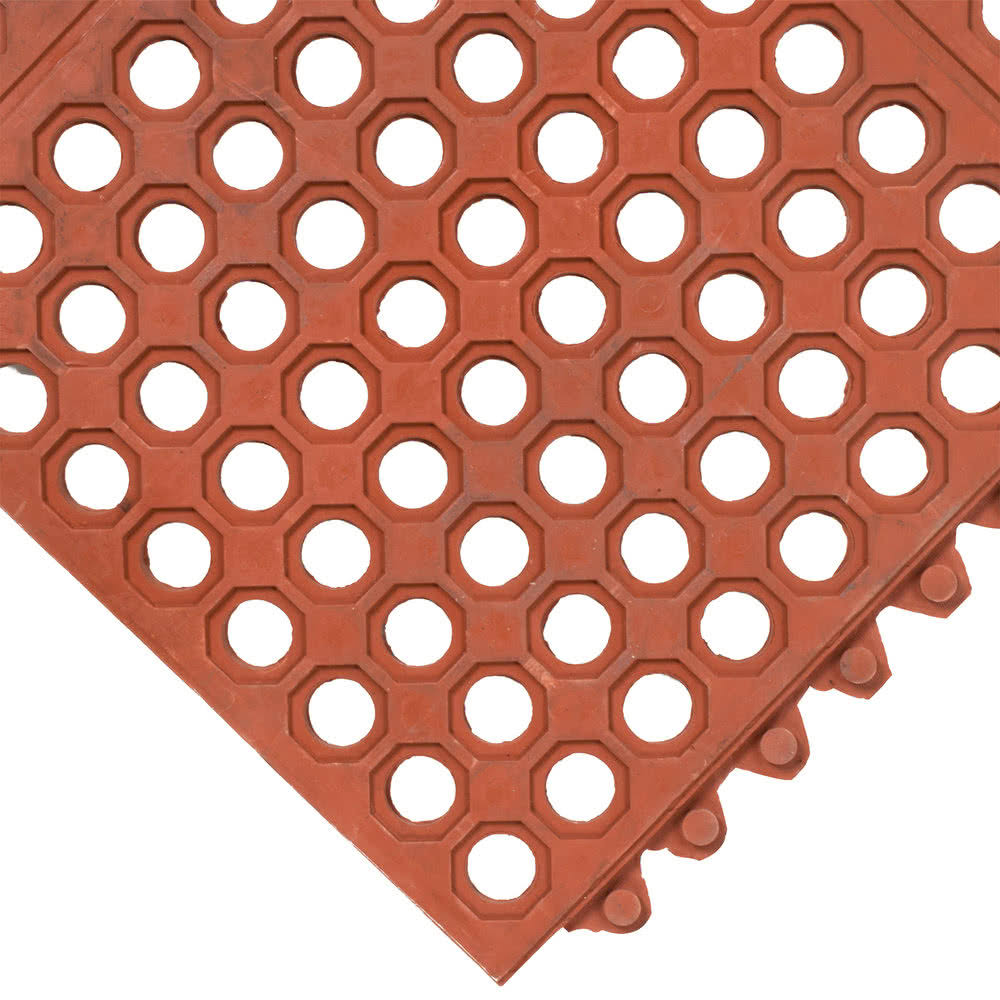 Red Commercial Rubber Mat 3 x 5 Feet M63914