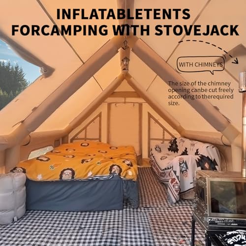 Inflatable Camping Tent 8-10 Person with Stove Jack I69338
