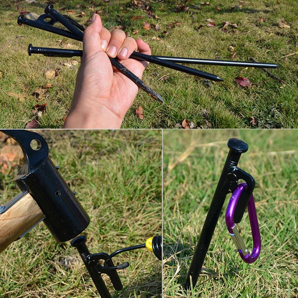 4 Pack Tent Stakes Peg Nails Camping Accessories 40cm D5930