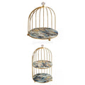 2Pcs Iron Bird Cage Perfume Makeup Holder Organizer Rack Z326