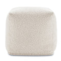 Crema White Boucle Pouf W253024