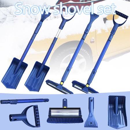 Blue Car Snow Shovel Ice Scraper Brush O34410