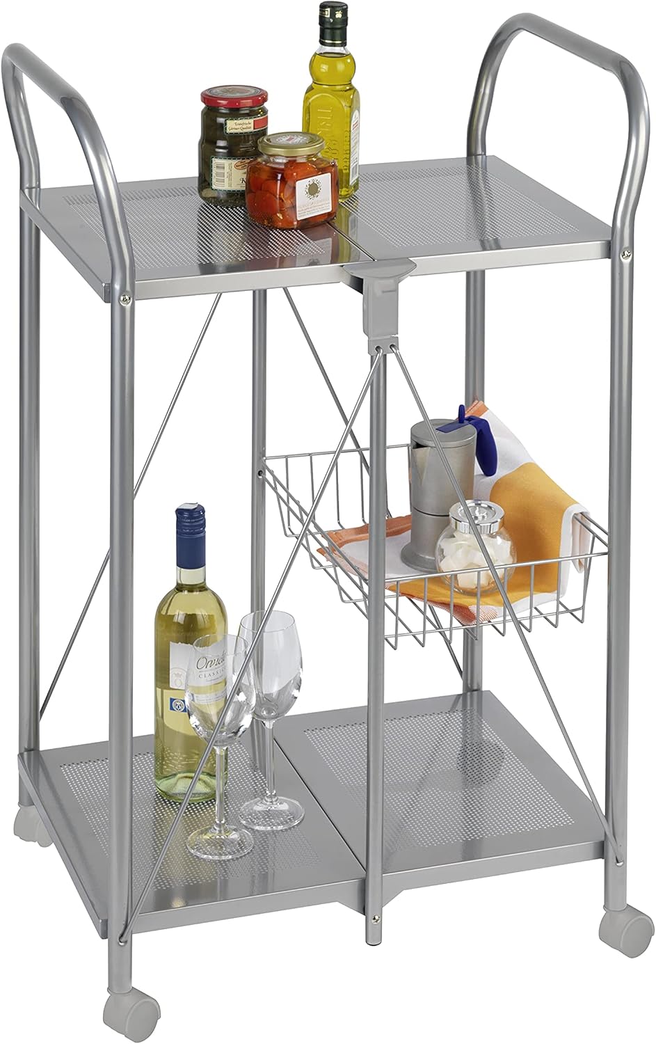 3 Tier Rolling Metal Cart G6897